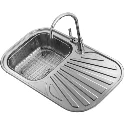 Teka Tekaway Stylo 1C 1E + IN 995 Lavabo sobre-encimera Rectangular Acero inoxidable