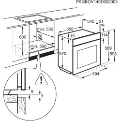 Electrolux EZC2430AOX horno 57 L 2515 W Acero inoxidable