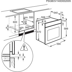 Electrolux EZC2430AOX horno 57 L 2515 W Acero inoxidable