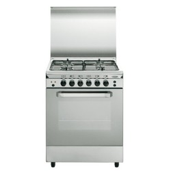 Vitrokitchen UN55IN cocina Cocina independiente Gas natural Encimera de gas Acero inoxidable