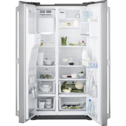 Electrolux EAL6140WOU nevera puerta lado a lado Independiente 570 L Plata, Acero inoxidable