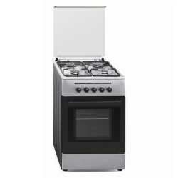 Vitrokitchen CB55IN cocina Cocina independiente Gas natural Encimera de gas Acero inoxidable
