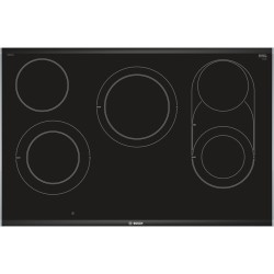 Bosch Serie 8 PKM875DP1D hobs Negro, Acero inoxidable Integrado Cerámico 5 zona(s)