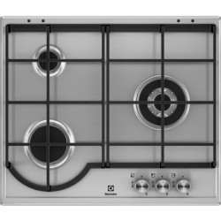 Electrolux EGH6333BOX hobs Acero inoxidable Integrado Encimera de gas 3 zona(s)