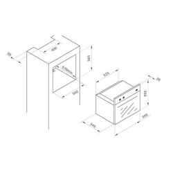 Vitrokitchen HG6BB horno 50 L Blanco