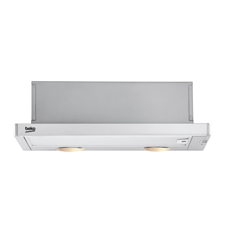 Beko CTB6250X campana Telescópica o extraplana Plata 420 m³ h