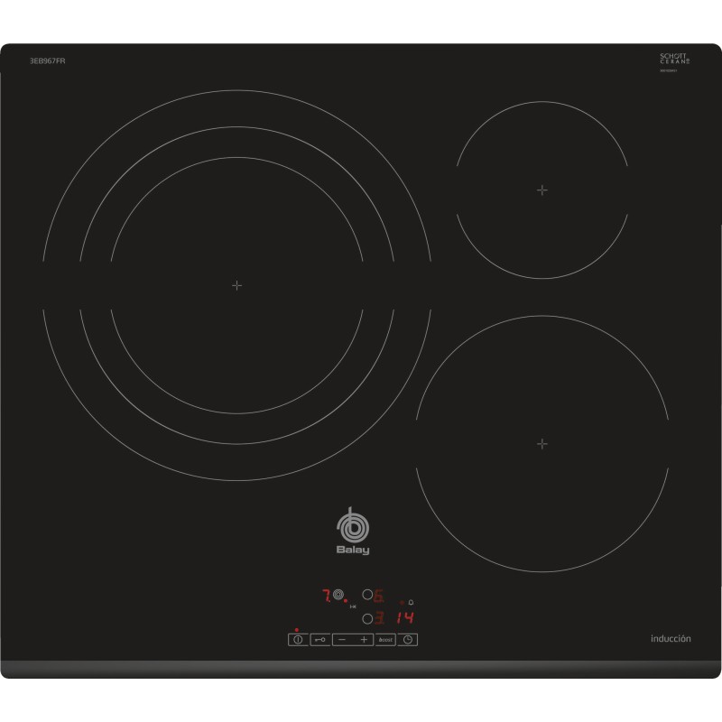 Balay 3EB967FR hobs Negro Integrado Con placa de inducción 3 zona(s)