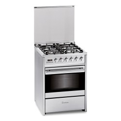 Meireles E 610 X Cocina independiente Eléctrico Encimera de gas Acero inoxidable