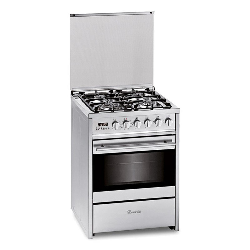 Meireles E 610 X Cocina independiente Eléctrico Encimera de gas Acero inoxidable