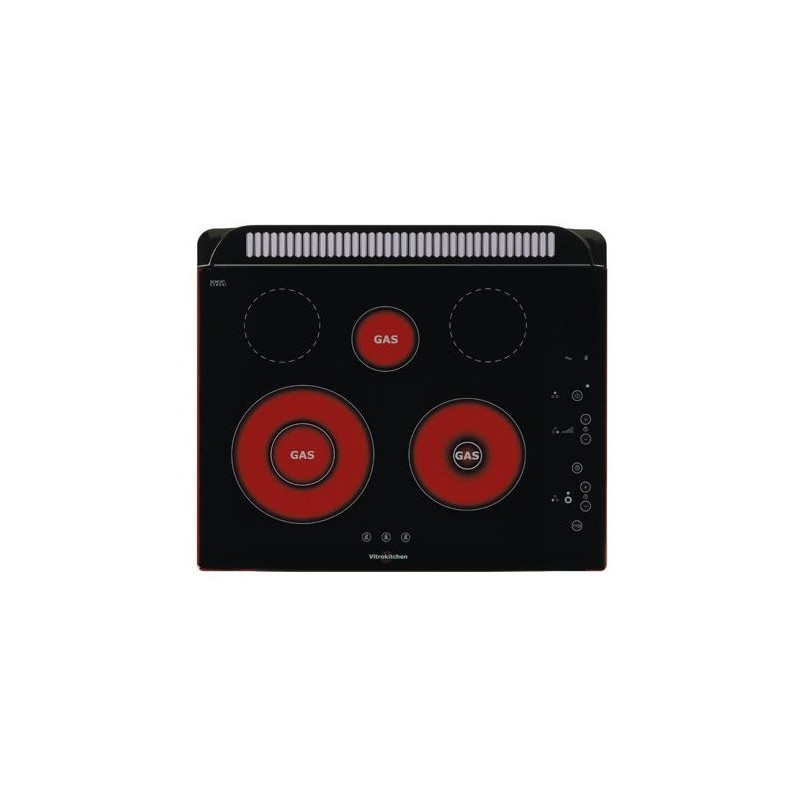 Vitrokitchen 101TGB hobs Negro Integrado Combi 5 zona(s)