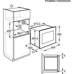 AEG MSB2548C-M Negro, Acero inoxidable Microondas combinado Integrado 25 L 900 W