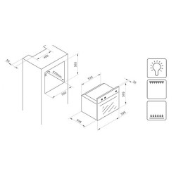 Vitrokitchen HG6NB horno 50 L Negro