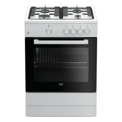 Beko FSG62000DWL cocina Cocina independiente Electricidad   Gas Encimera de gas Negro, Blanco