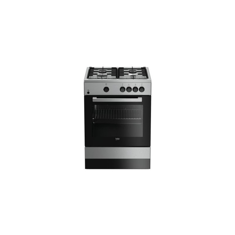 Beko FSG62000DXL cocina Cocina independiente Gas Encimera de gas Acero inoxidable