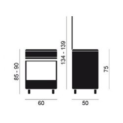 Vitrokitchen UN6050IB cocina Cocina independiente Gas Encimera de gas Acero inoxidable