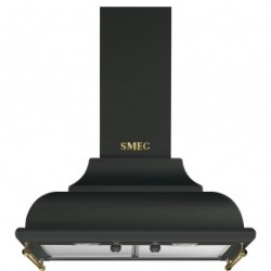 Smeg KC16AOE campana De pared Negro, Oro 788 m³ h