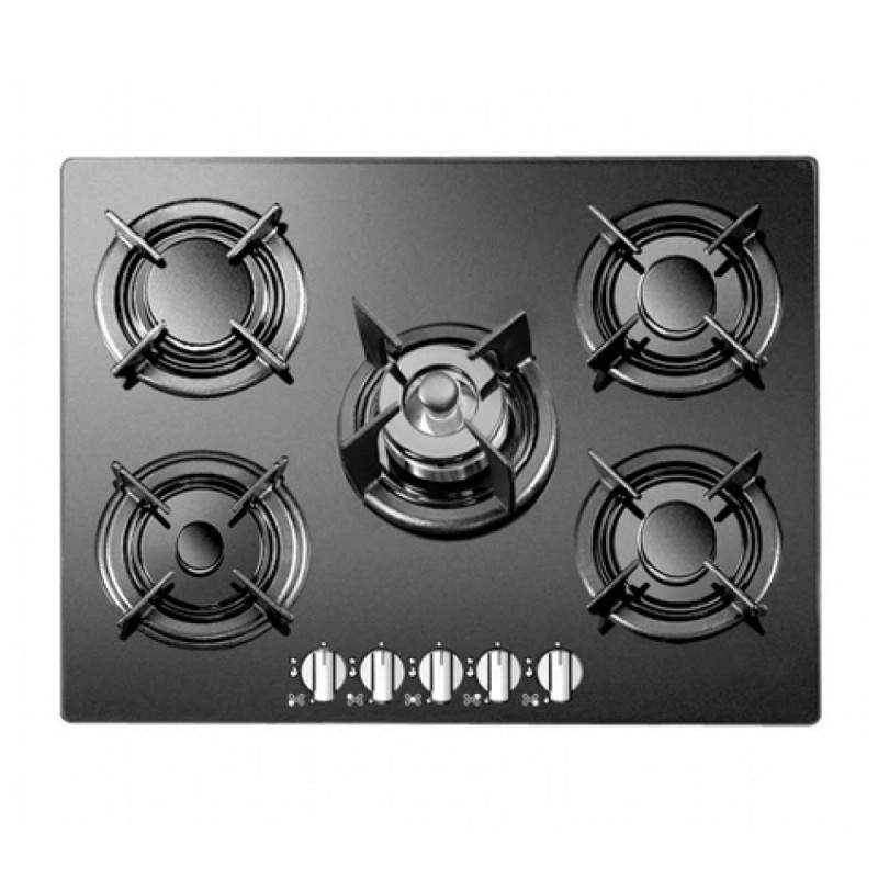 Vitrokitchen CG72NN hobs Negro Integrado Encimera de gas 5 zona(s)