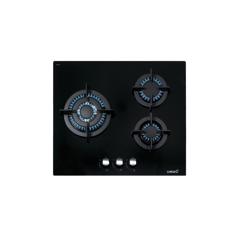 CATA CCI 6021 BK Negro Integrado 59 cm Encimera de gas 3 zona(s)