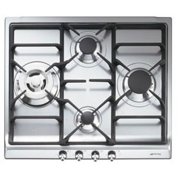 Smeg SER60SGH3 hobs Acero inoxidable Integrado Encimera de gas 4 zona(s)