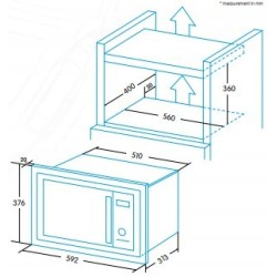 Edesa EMW-2020-I X Acero inoxidable Solo microondas Integrado 20 L 700 W