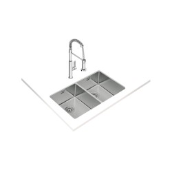 Teka Be Linea RS15 2C 740 Lavabo sobre-encimera Rectangular Acero inoxidable
