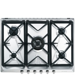 Smeg SRV576GH5 hobs Acero inoxidable Integrado 70 cm Encimera de gas 5 zona(s)