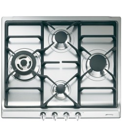 Smeg SR60GHS hobs Acero inoxidable Integrado 60 cm Encimera de gas 4 zona(s)