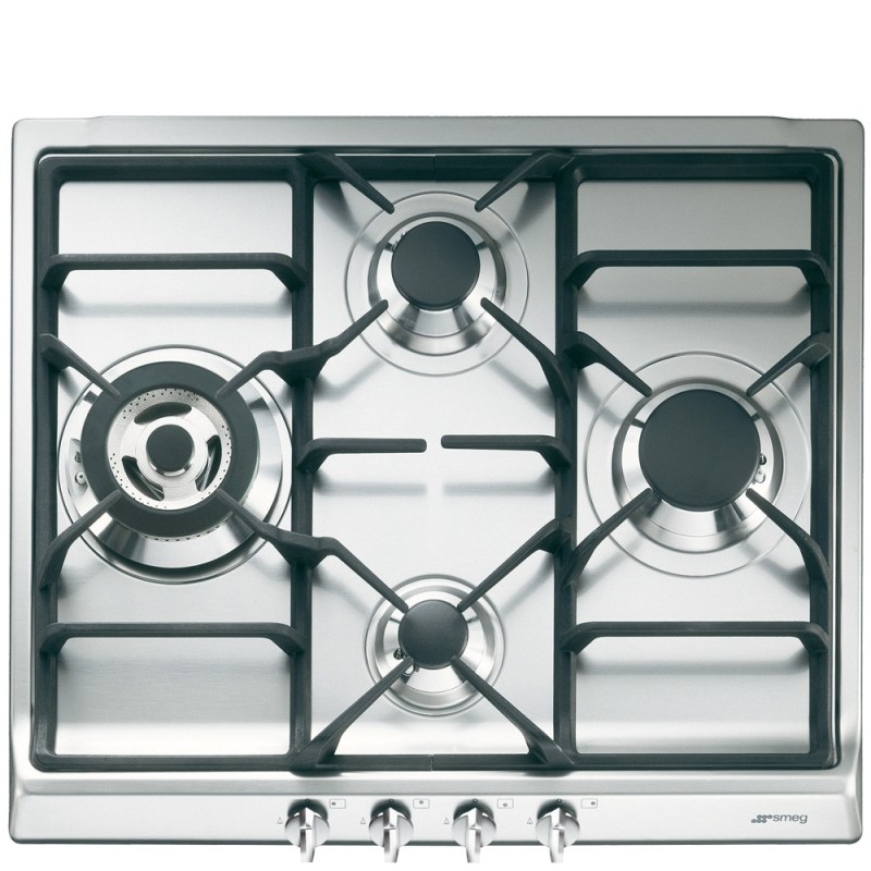Smeg SR60GHS hobs Acero inoxidable Integrado 60 cm Encimera de gas 4 zona(s)