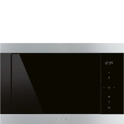 Smeg FMI325X microondas Negro, Acero inoxidable Microondas con grill Integrado 25 L 900 W