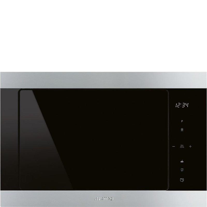 Smeg FMI325X microondas Negro, Acero inoxidable Microondas con grill Integrado 25 L 900 W