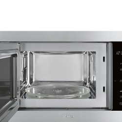 Smeg FMI325X microondas Negro, Acero inoxidable Microondas con grill Integrado 25 L 900 W