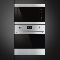 Smeg FMI325X microondas Negro, Acero inoxidable Microondas con grill Integrado 25 L 900 W