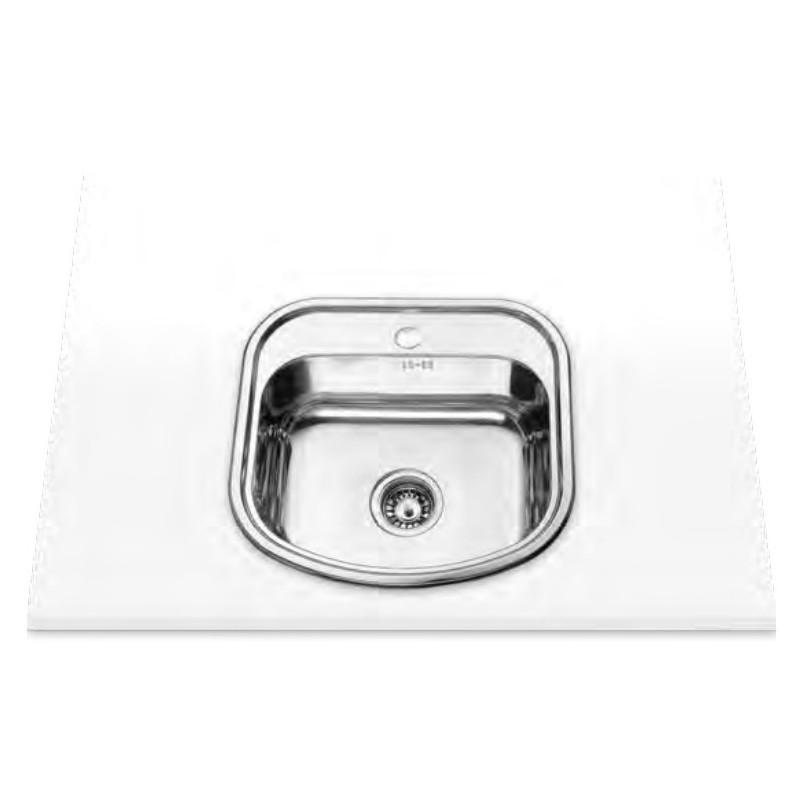 Edesa K2 SE 47 1C Lavabo sobre-encimera Semicírculo Acero inoxidable