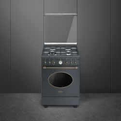 Smeg CO68GMA8 cocina Cocina independiente Eléctrico Encimera de gas Antracita