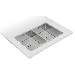 Teka Flex Linea RS15 2C 740 Lavabo sobre-encimera Rectangular Acero inoxidable