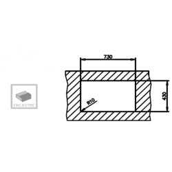 Teka Flex Linea RS15 2C 740 Lavabo sobre-encimera Rectangular Acero inoxidable