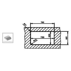 Teka Flex Linea RS15 2C 740 Lavabo sobre-encimera Rectangular Acero inoxidable