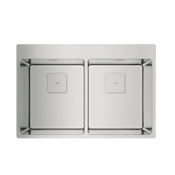 Teka Forlinea RS15 2C 740 Lavabo sobre-encimera Rectangular Acero inoxidable