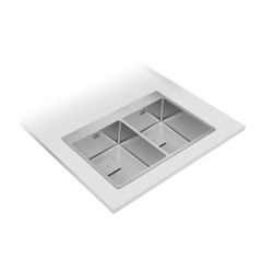 Teka Forlinea RS15 2C 740 Lavabo sobre-encimera Rectangular Acero inoxidable