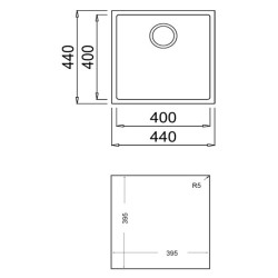 Teka Square 40.40 TG Fregadero empotrado Plaza