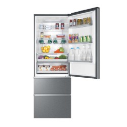 Haier 3D 70 Serie 5 A3FE744CPJ Independiente 483 L Platino, Acero inoxidable