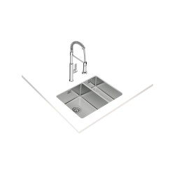 Teka Be Linea RS15 2C 580 Lavabo sobre-encimera Rectangular Acero inoxidable