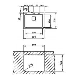 Teka Zenit RS15 1C Fregadero empotrado Rectangular Acero inoxidable