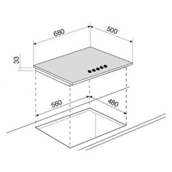 Vitrokitchen EN72IB hobs Acero inoxidable Integrado Encimera de gas 5 zona(s)