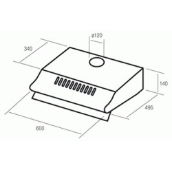 Nodor CONFORT Telescópica o extraplana Acero inoxidable 180 m³ h