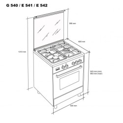Meireles G 540 W NAT cocina Cocina independiente Gas natural Encimera de gas Blanco