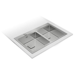 Teka Zenit RS15 2C 86 Fregadero empotrado Rectangular Acero inoxidable