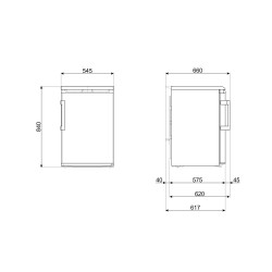 Smeg FA120E nevera combi Independiente 114 L Blanco