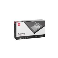 Teka Tekaway Universe 45 T-XP 1C 1E + IN 915 Lavabo sobre-encimera Rectangular Acero inoxidable