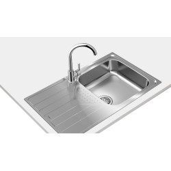 Teka UNIVERSE 50 T-XP 1C 1E Lavabo sobre-encimera Rectangular Acero inoxidable
